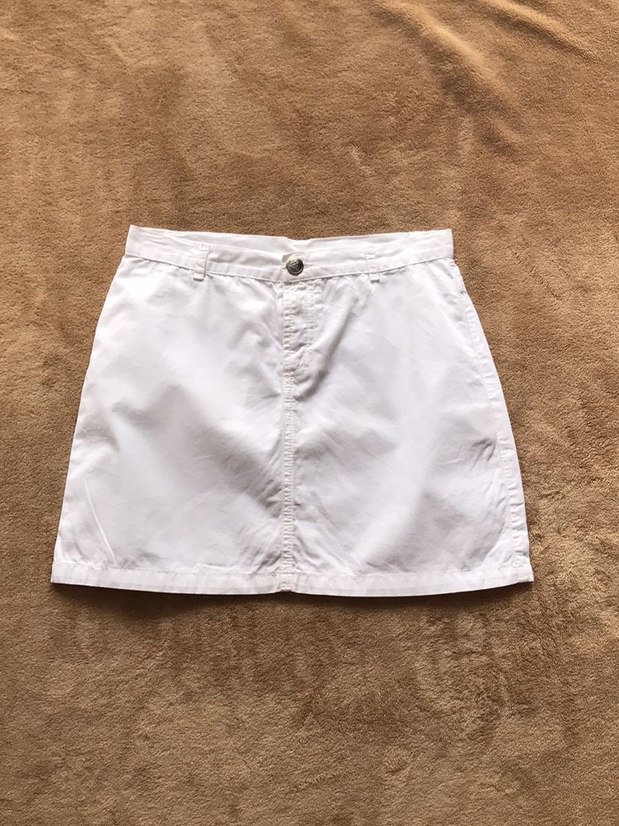 saia jeans branca infantil