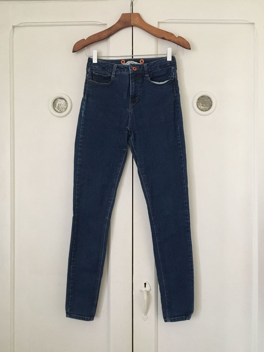 calça jeans cintura alta zara