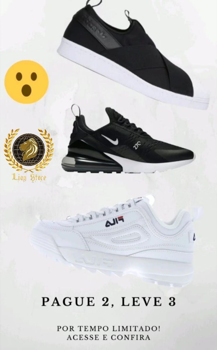 compre 3 tenis pague 2