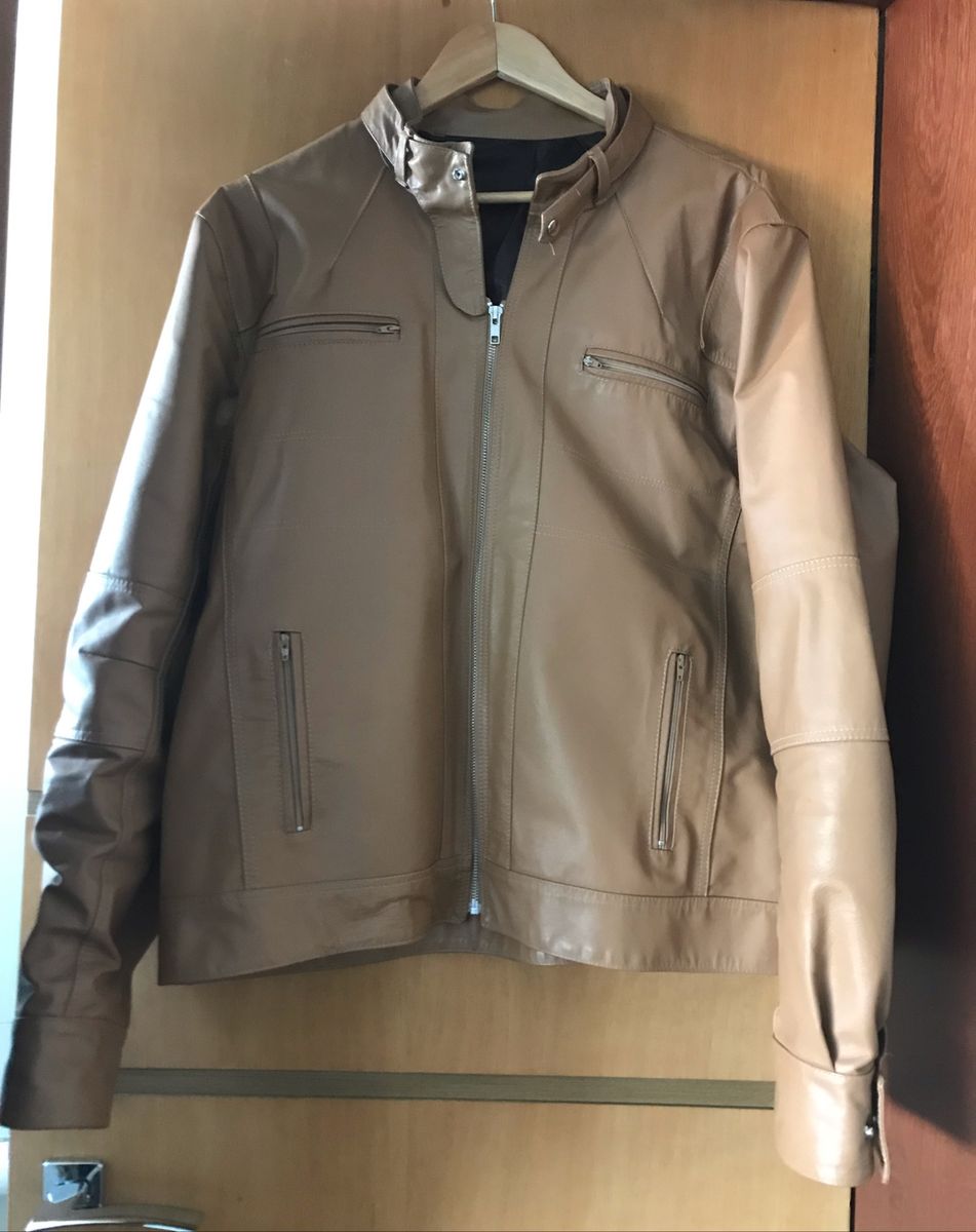 jaqueta de couro masculina timberland