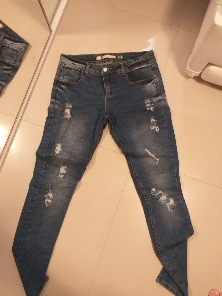 calça flare jeans aquamar