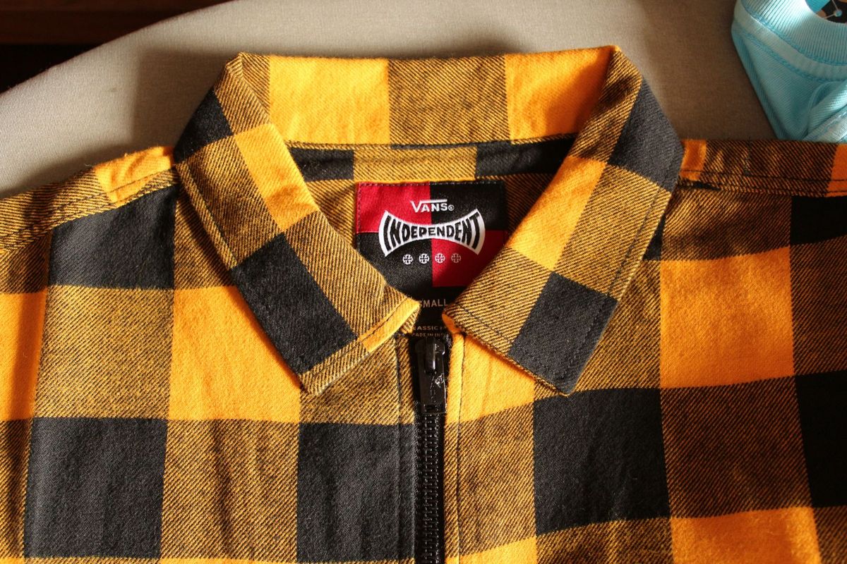 camisa xadrez flanela amarela