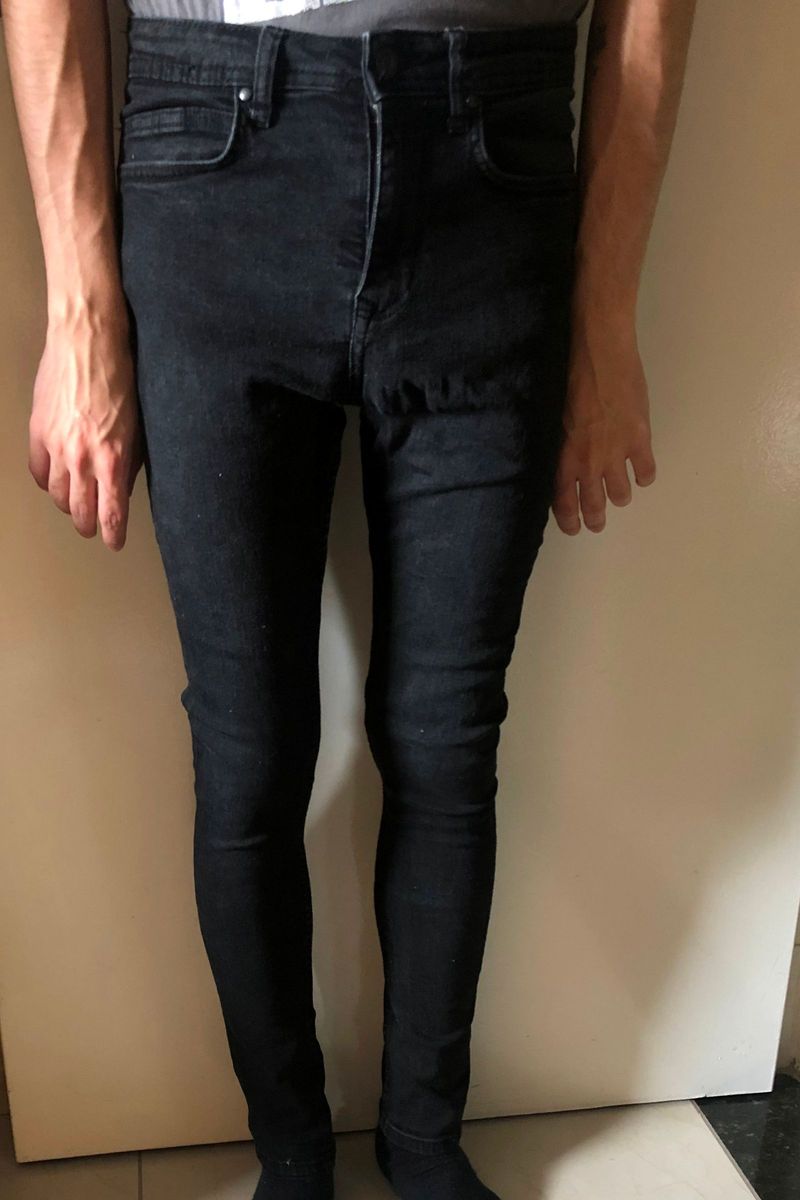 calça jeans rasgado masculino zara