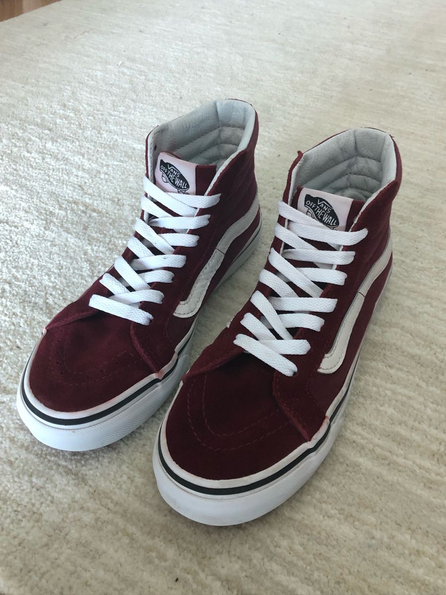 vans cano alto vinho