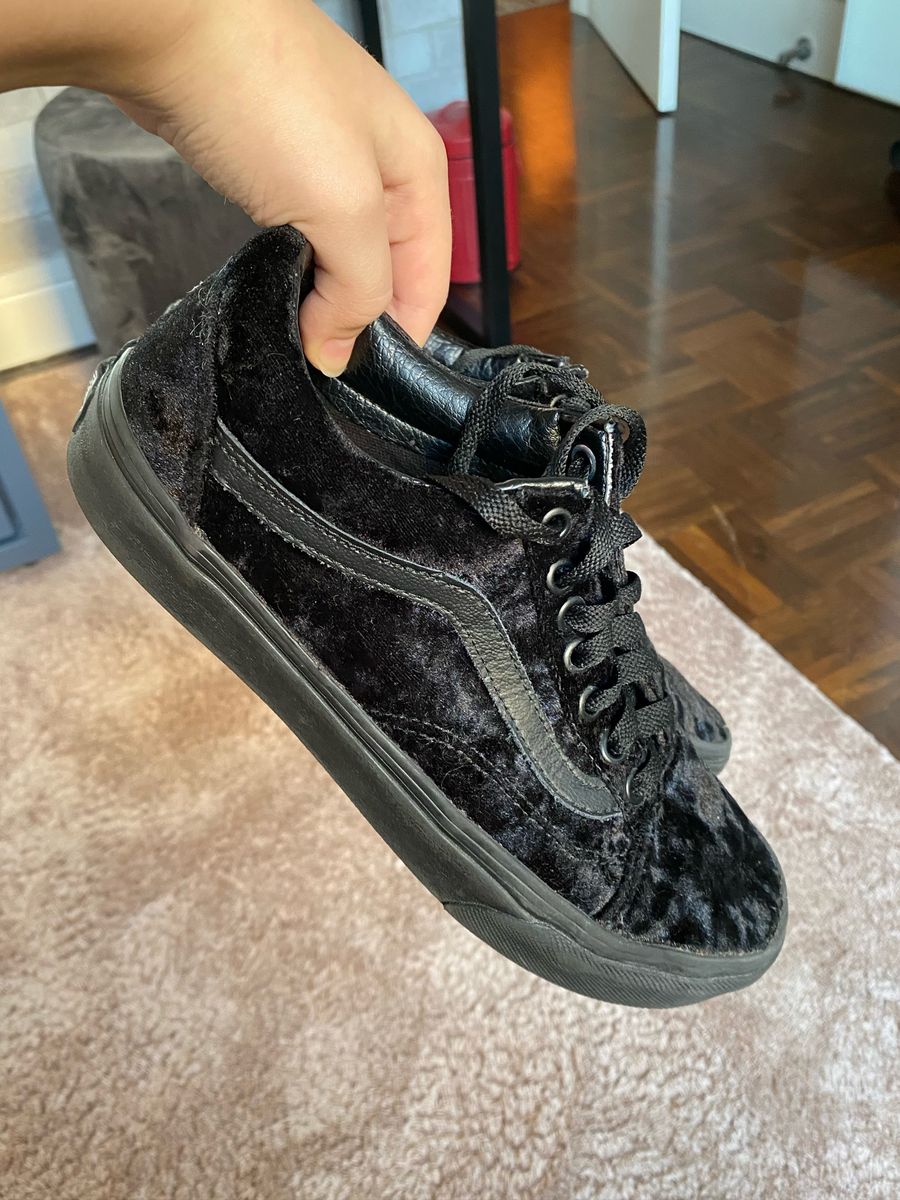 vans preto veludo