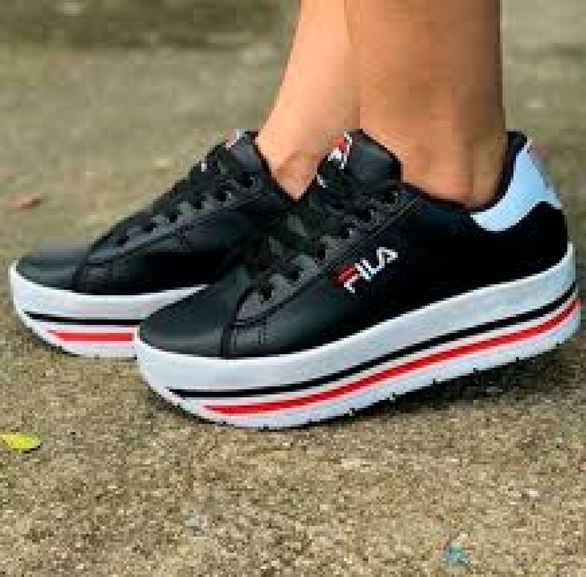 tenis plataforma fila branco