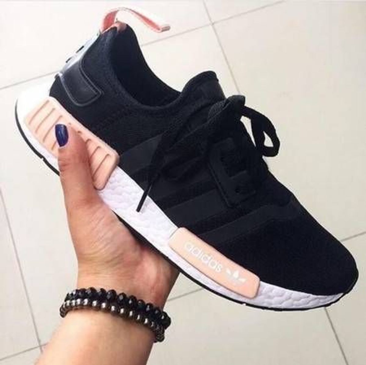 tenis adidas nmd preto com rosa