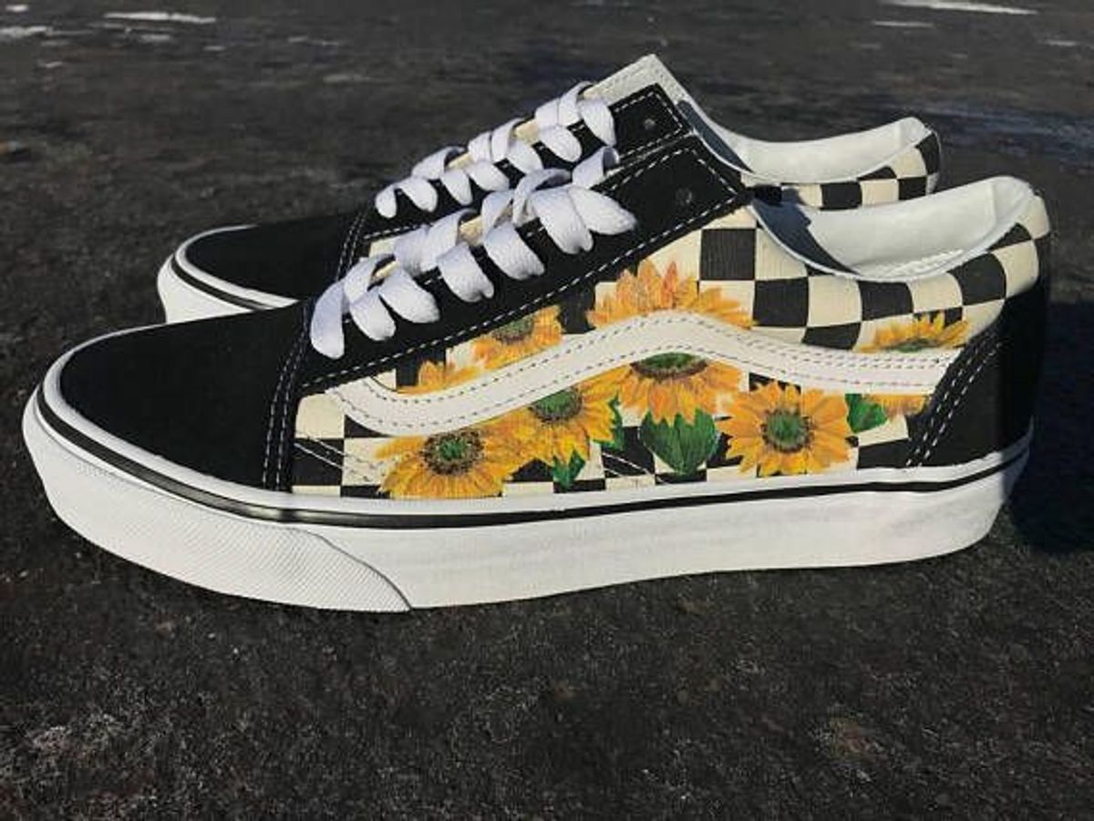 vans amarelo de girassol