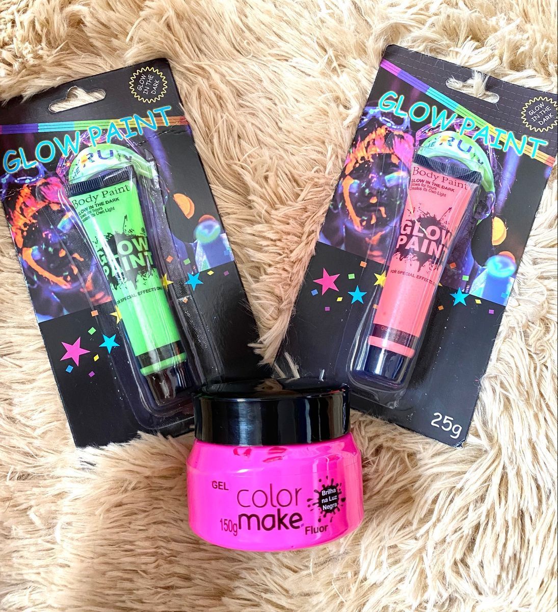 Kit Pintura Corporal Gel De Cabelo Neon Maquiagem Feminina Color Make Nunca Usado 45041701 Enjoei