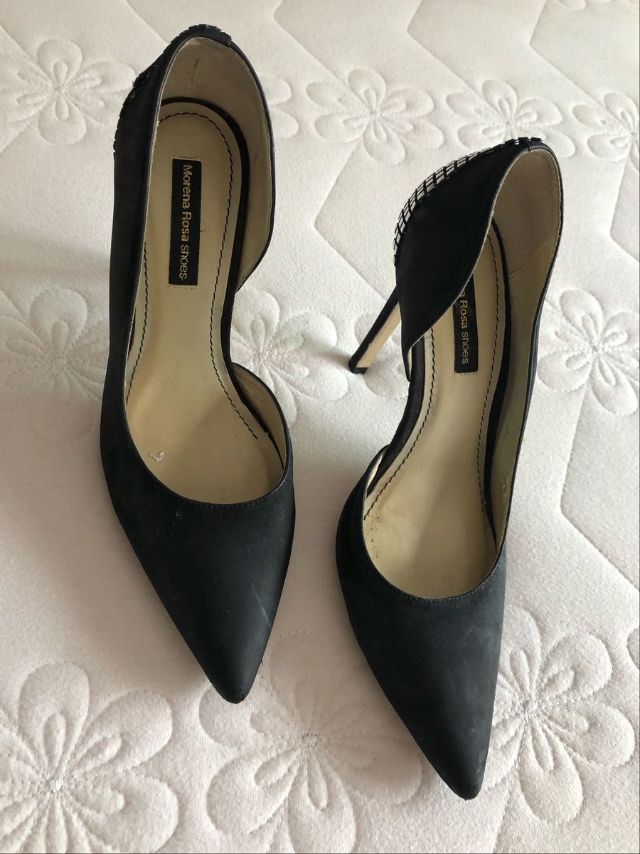 scarpin preto morena rosa