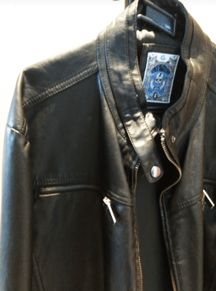 jaqueta couro sintetico motociclista
