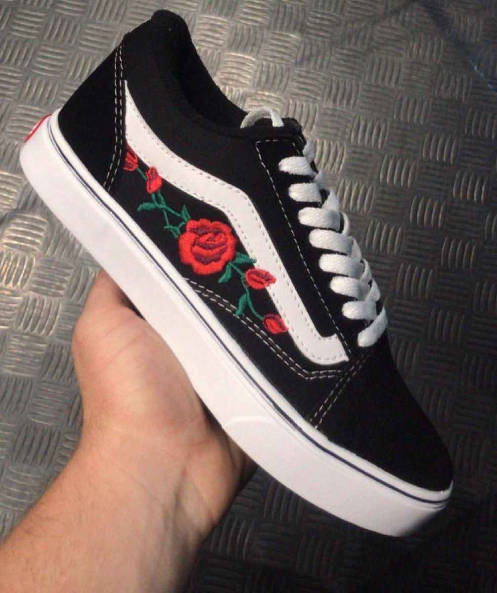 tenis vans old skool feminino florido