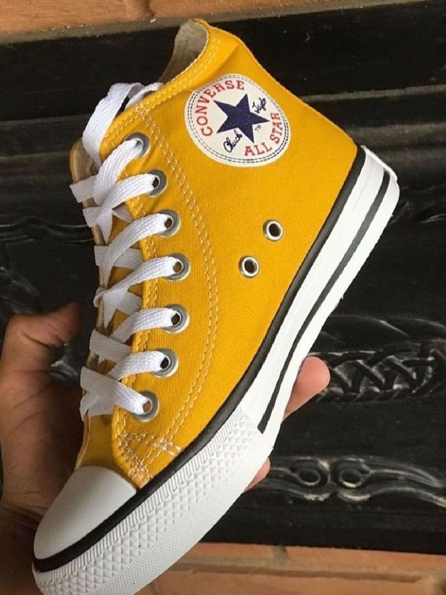 all star converse cano alto amarelo