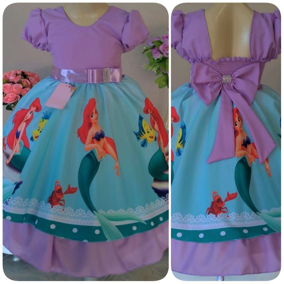 roupa de aniversario pequena sereia