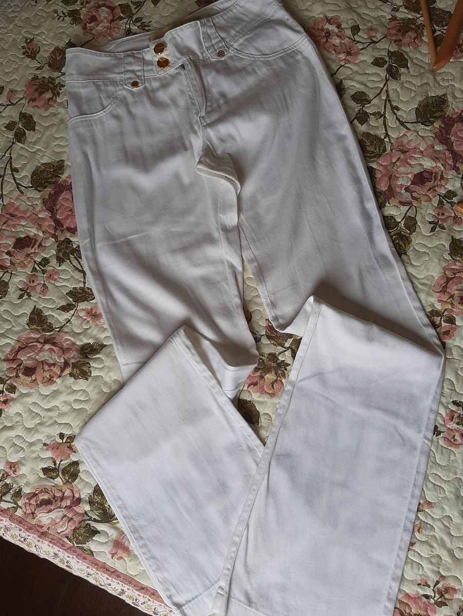 calça branca feminina damyller