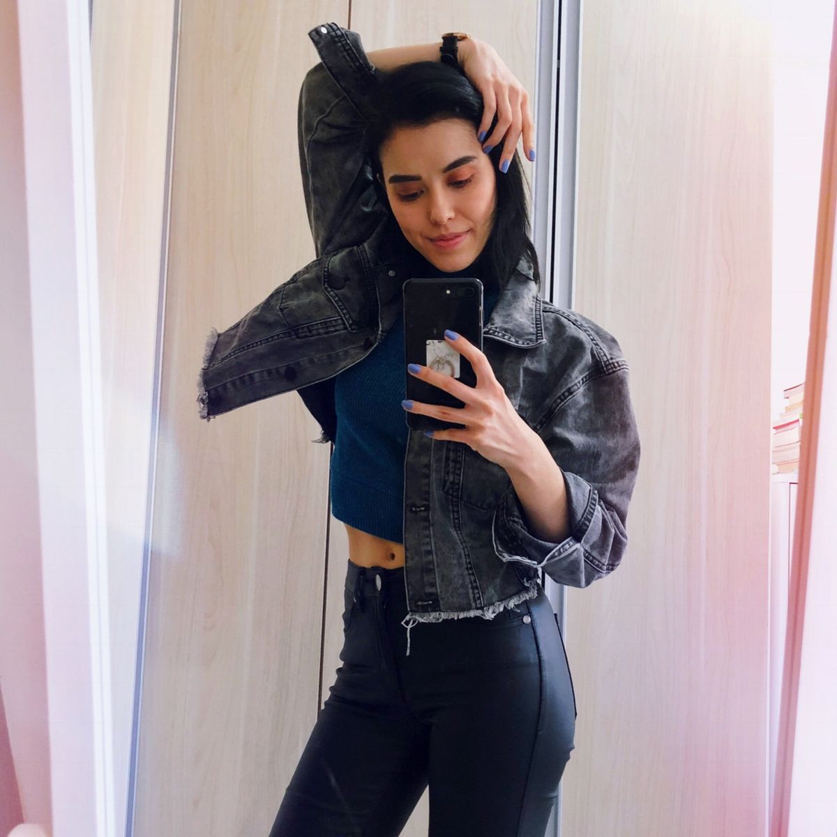 jaqueta jeans cropped renner