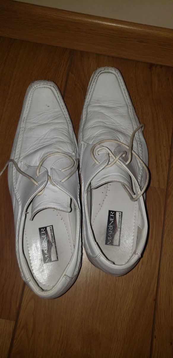 sapato branco masculino mariner