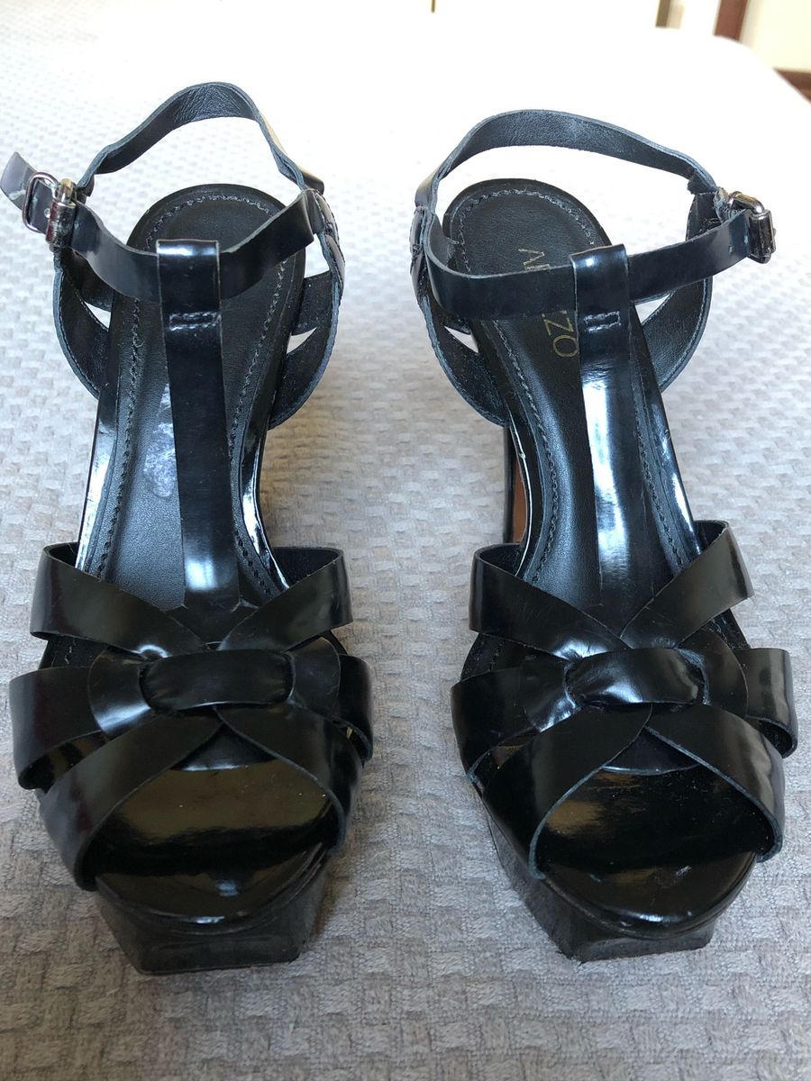 sandalia plataforma salto fino