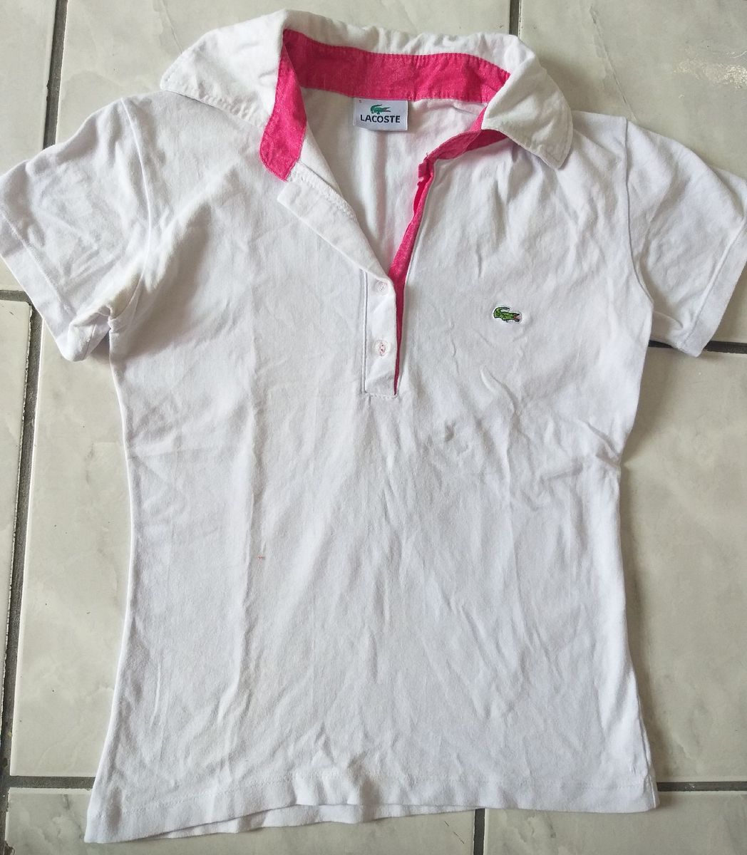 camisa lacoste feminina branca