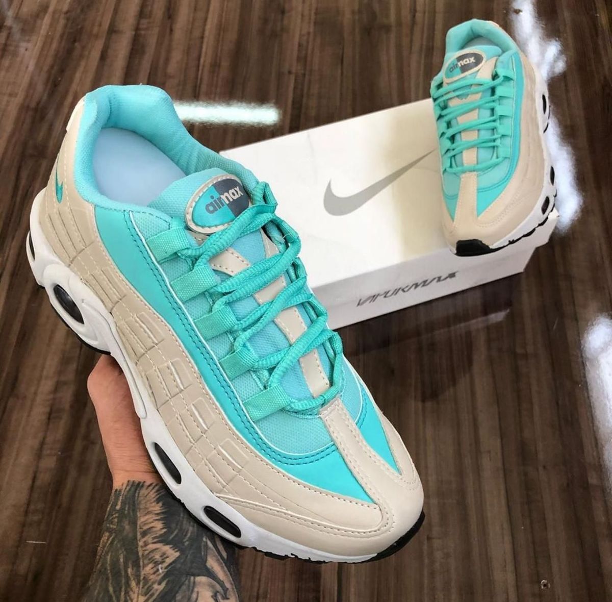 air max 95 branco e verde agua air max 95 branco e verde agua