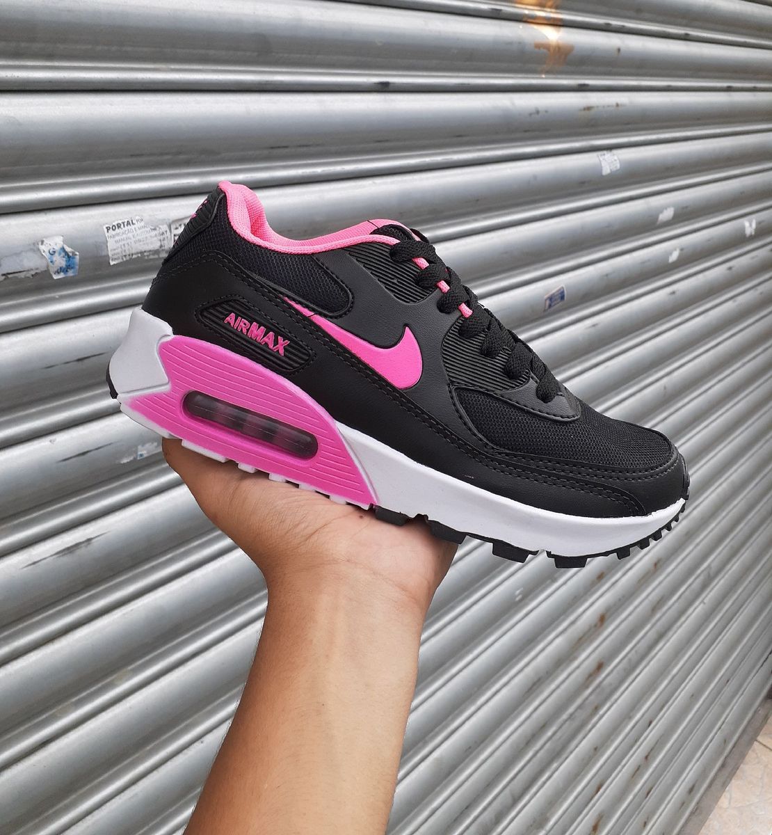 air max 90 preto com rosa air max 90 preto com rosa