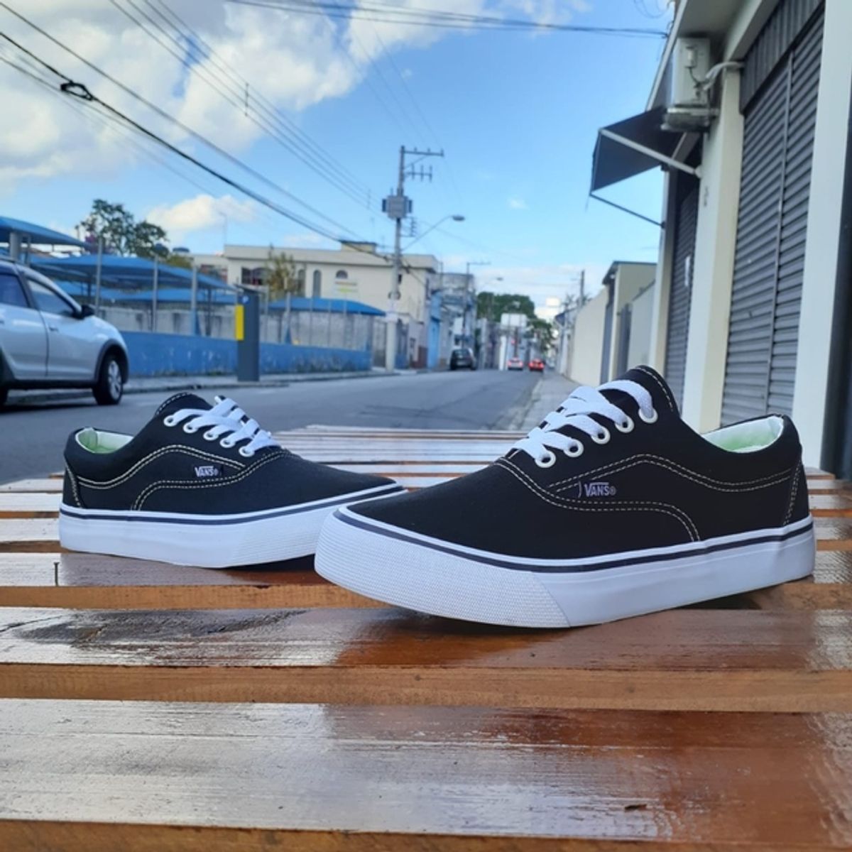 vans quadriculado preto e cinza