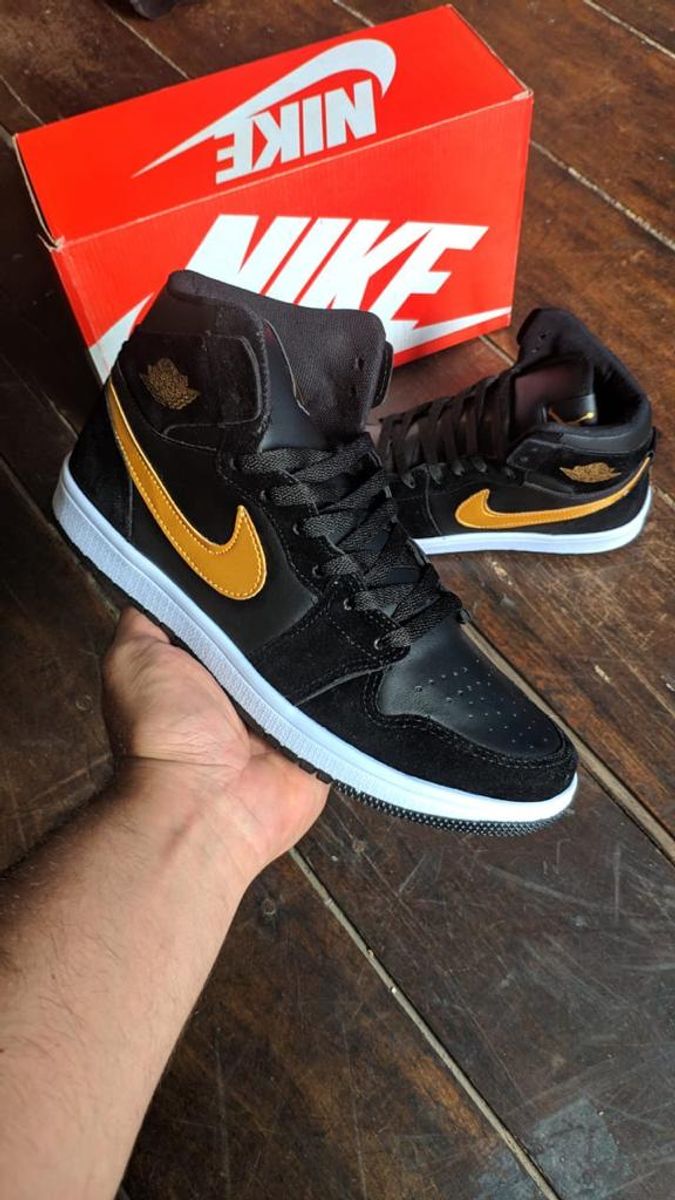 tenis nike cano alto masculino couro