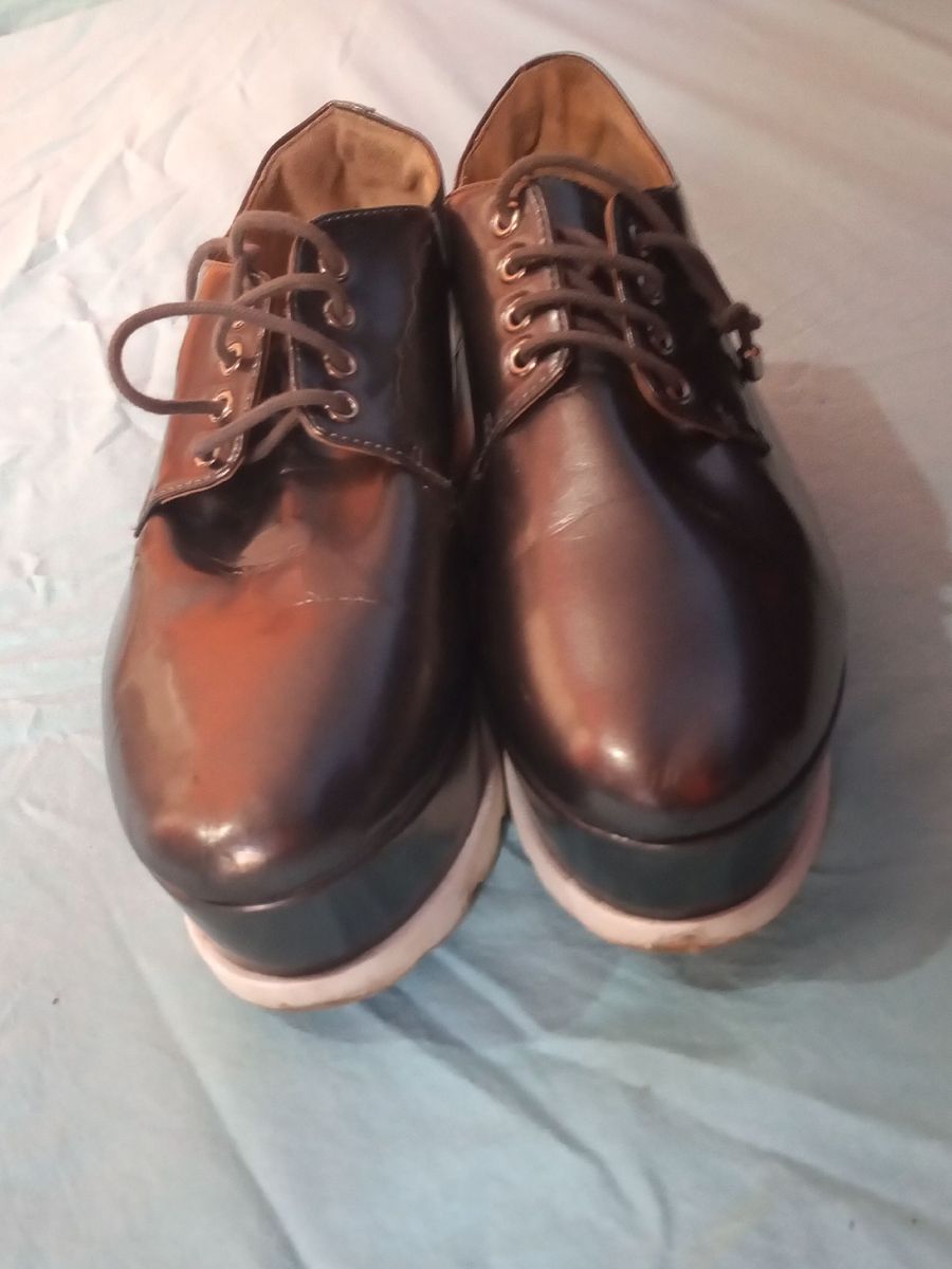 sapato plataforma oxford