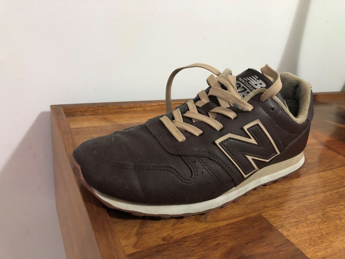 new balance 515 marrom couro