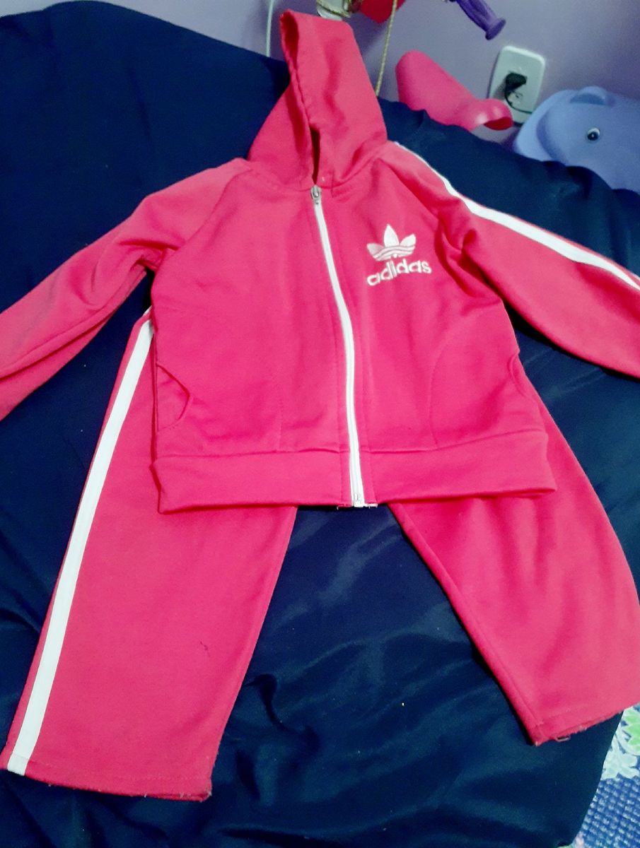 conjunto adidas rosa infantil