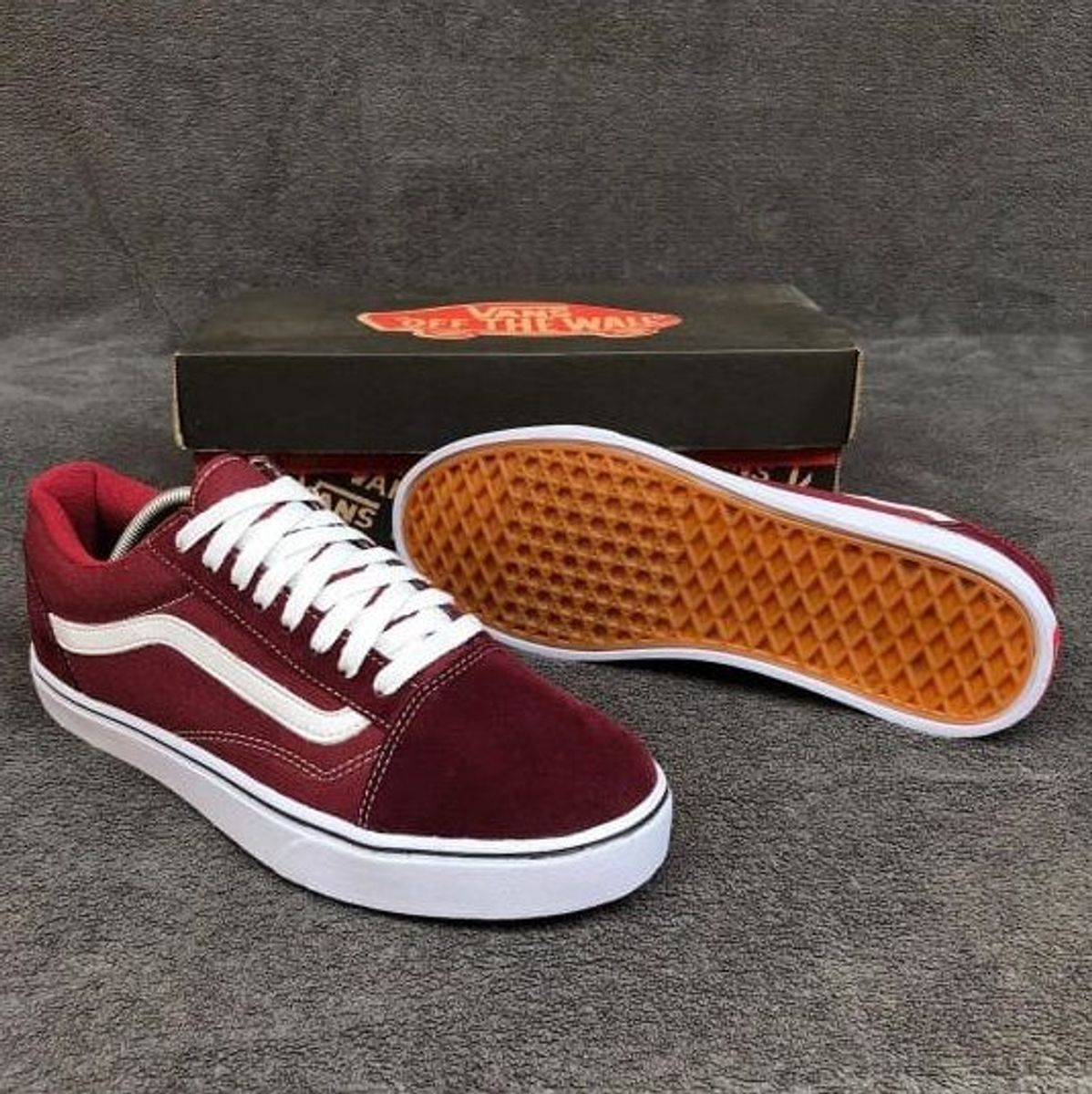 tenis vans feminino cor vinho