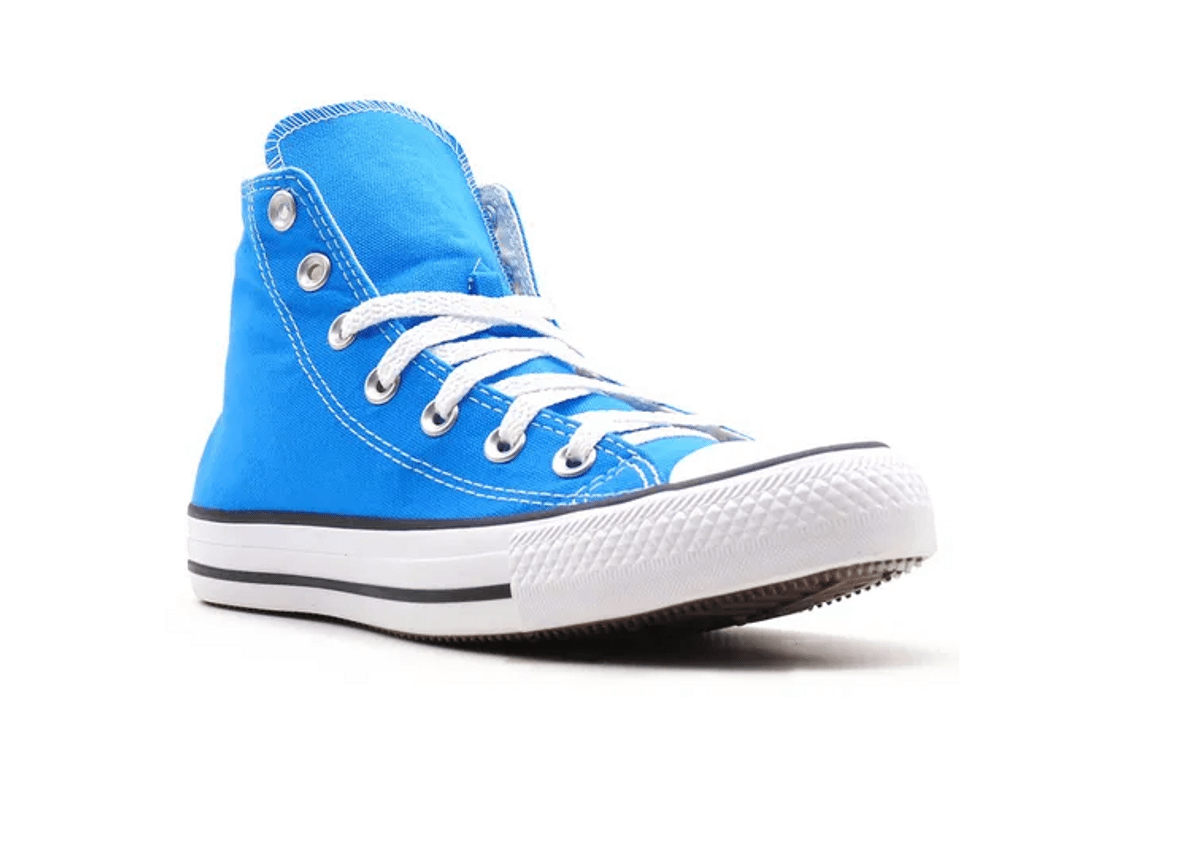 tenis all star cano alto azul claro