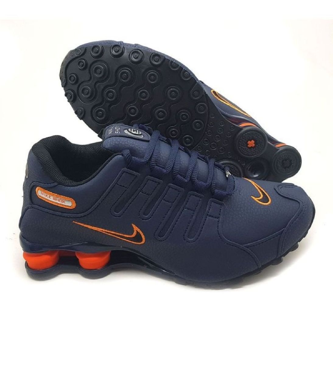 nike shox azul e laranja original