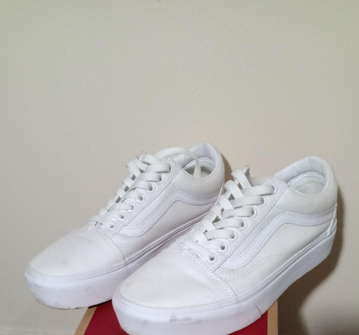 vans branco plataforma