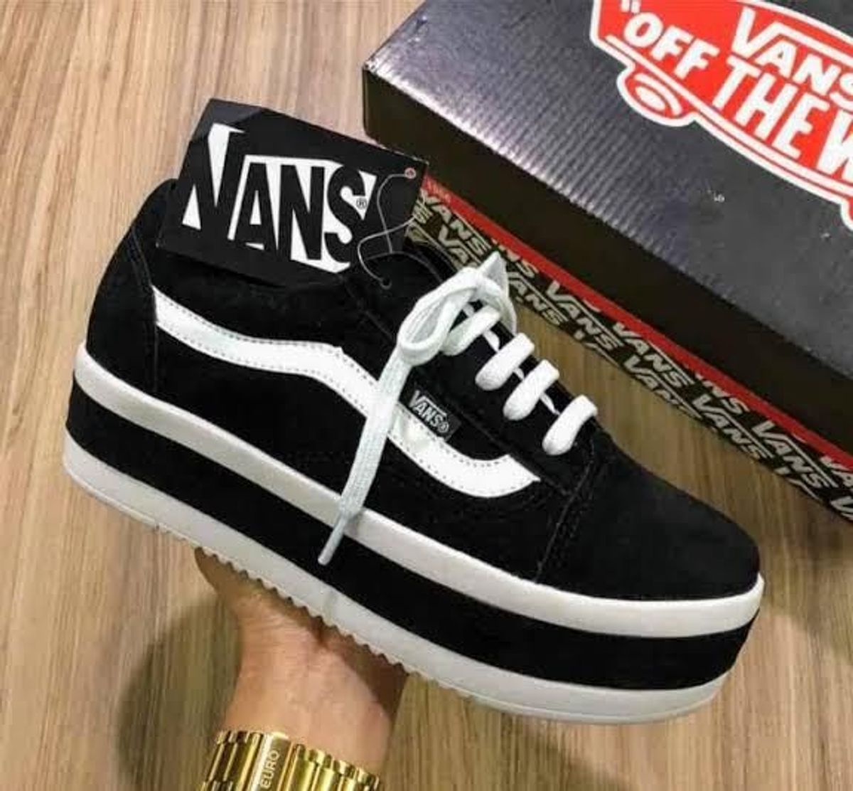 tenis vans plataforma branco