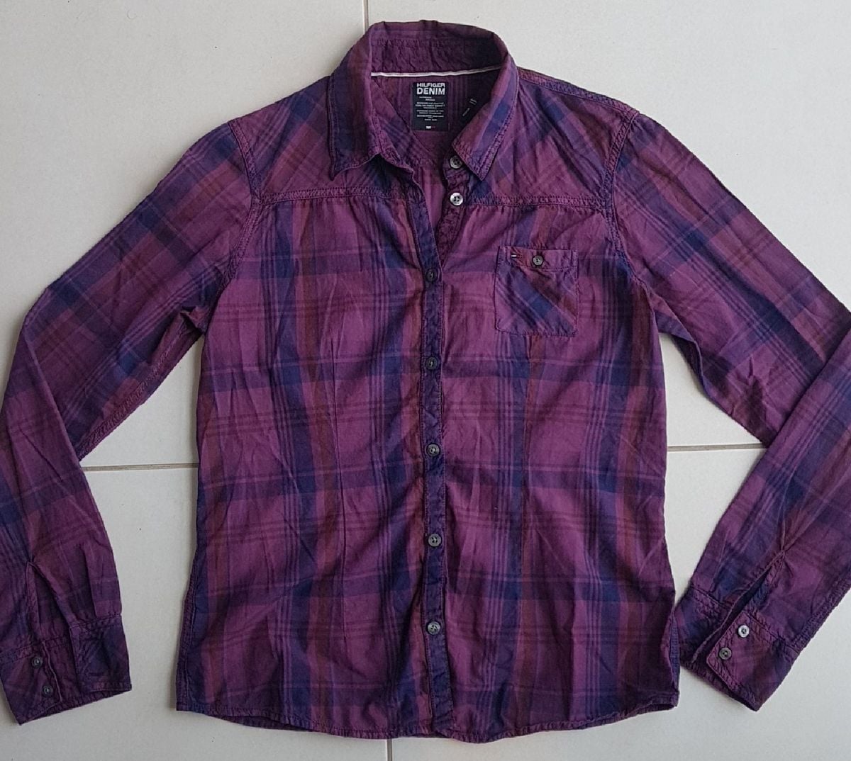 camisa xadrez feminina tommy hilfiger