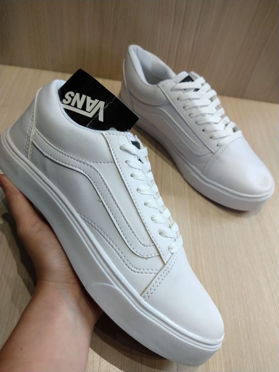 vans couro branco