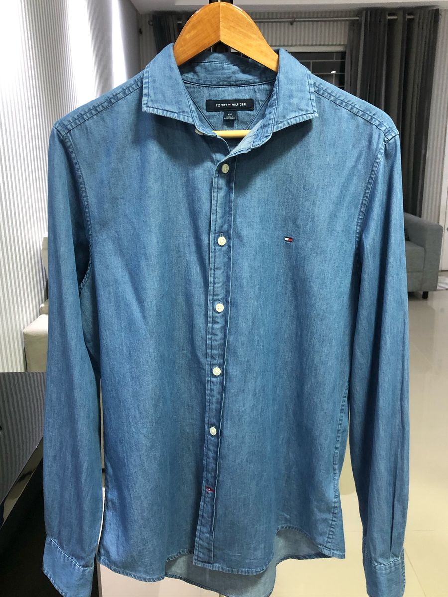 camisa jeans tommy hilfiger