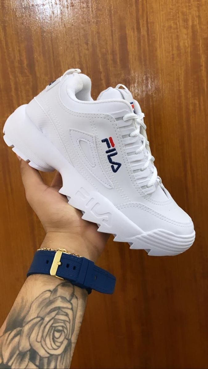 sapato da fila branco feminino