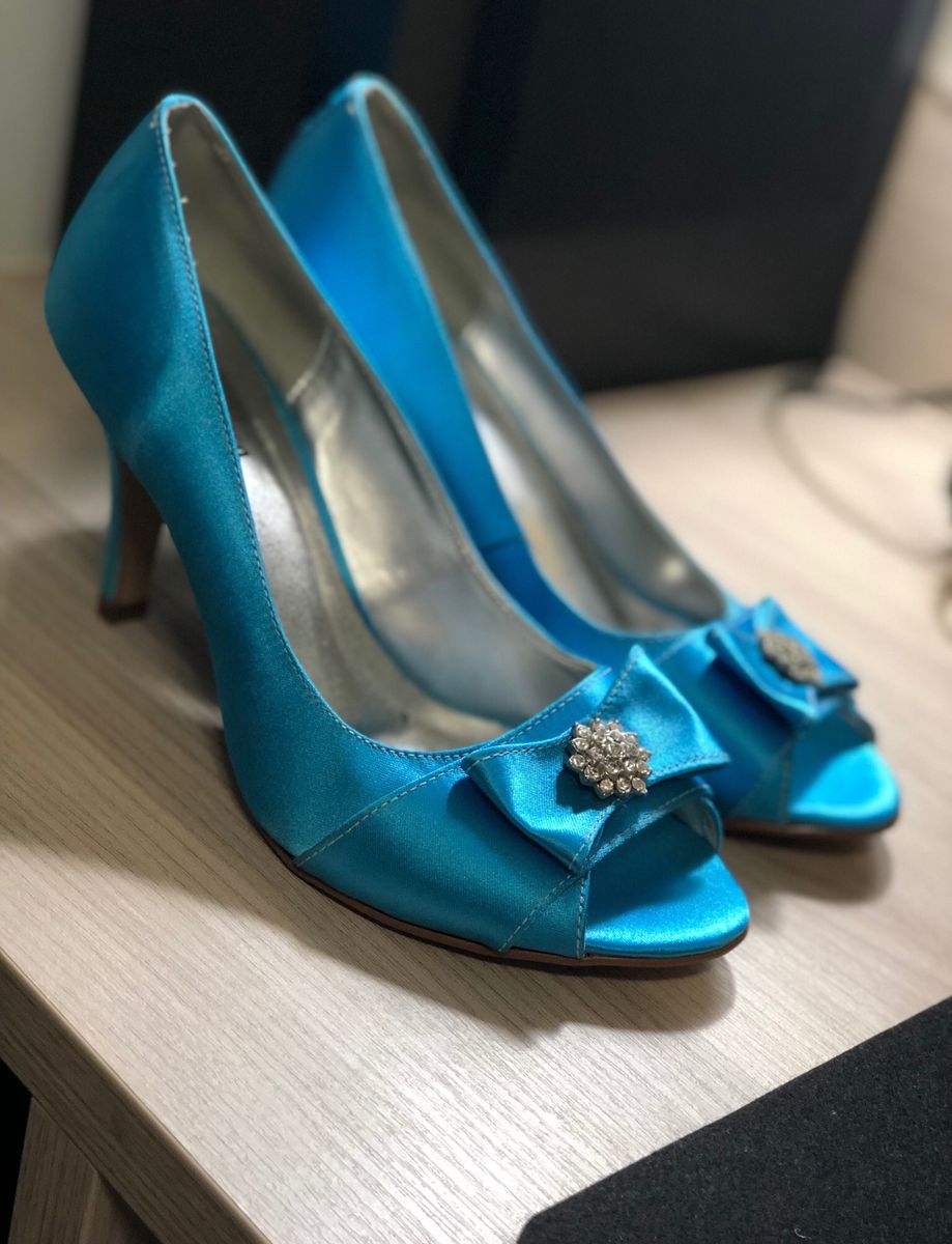 sapato scarpin azul tiffany