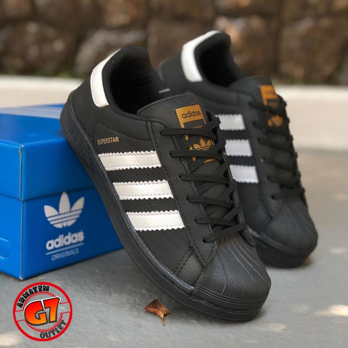 adidas superstar preto sola branca