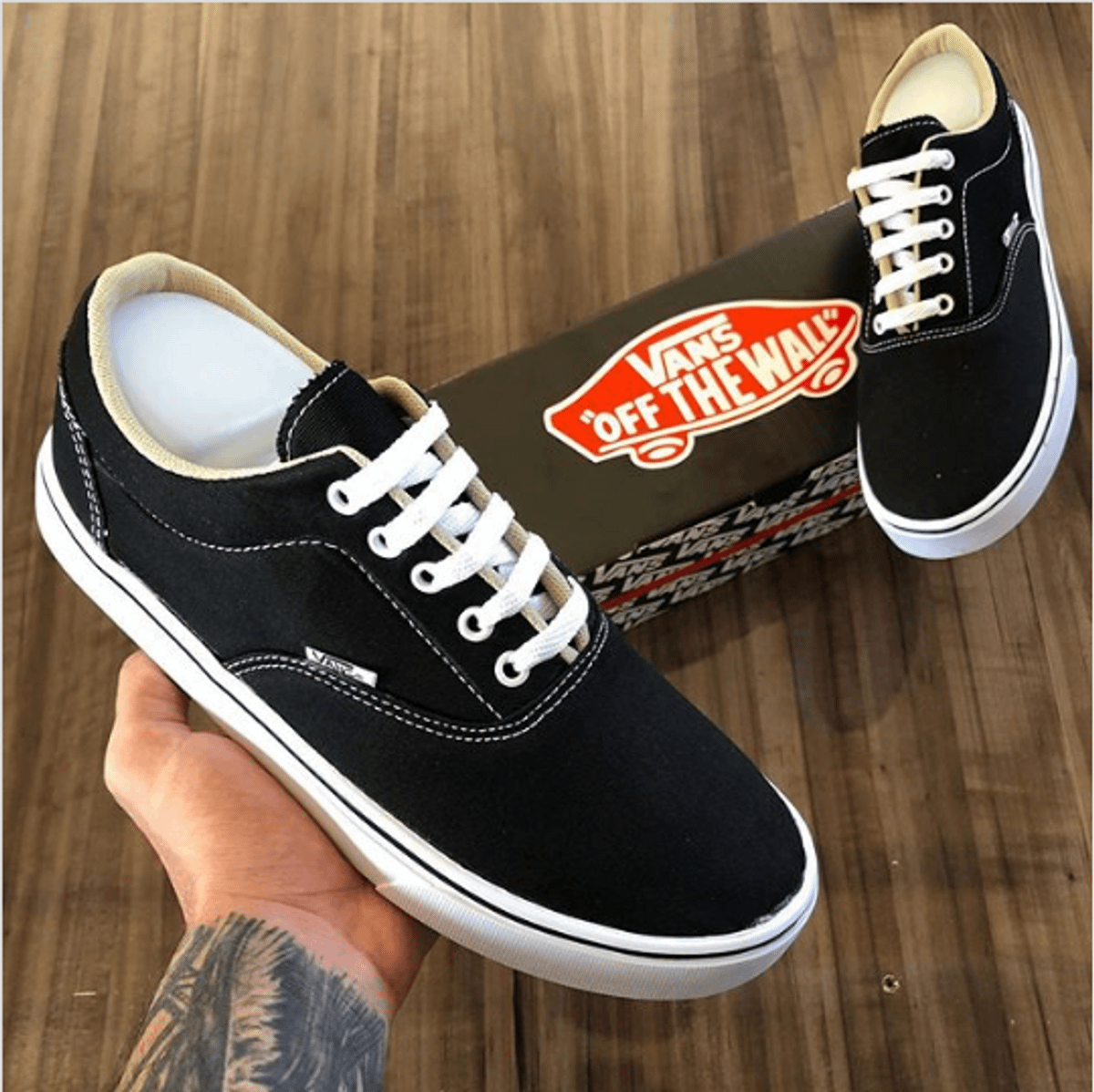 tênis couro vans w asher preto