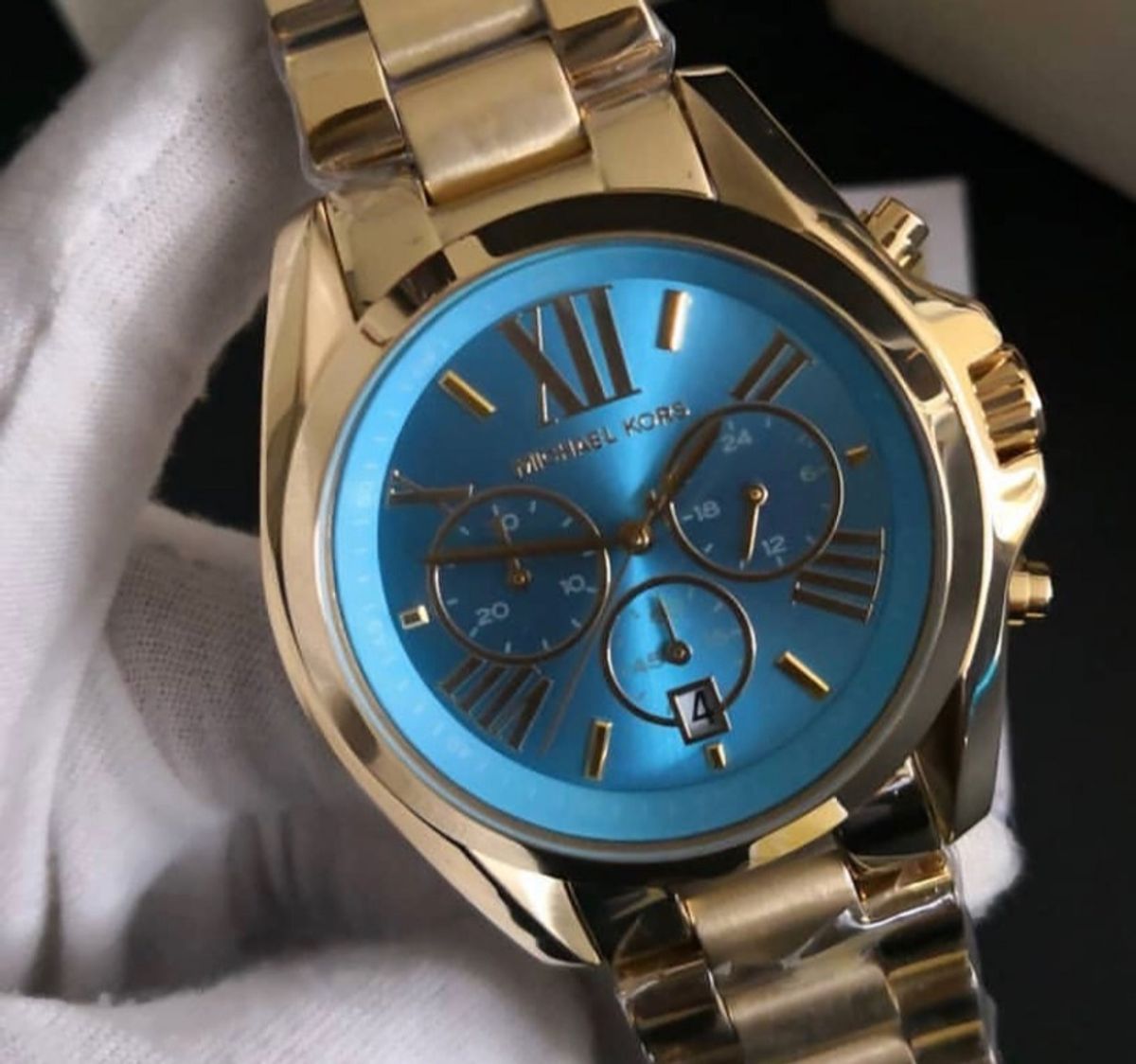 michael kors relogio azul