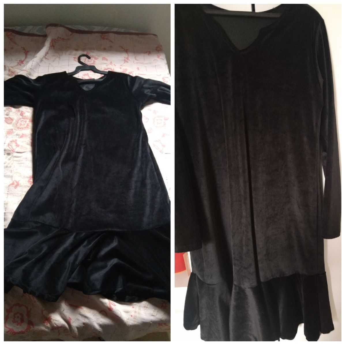 vestido de camurça preto