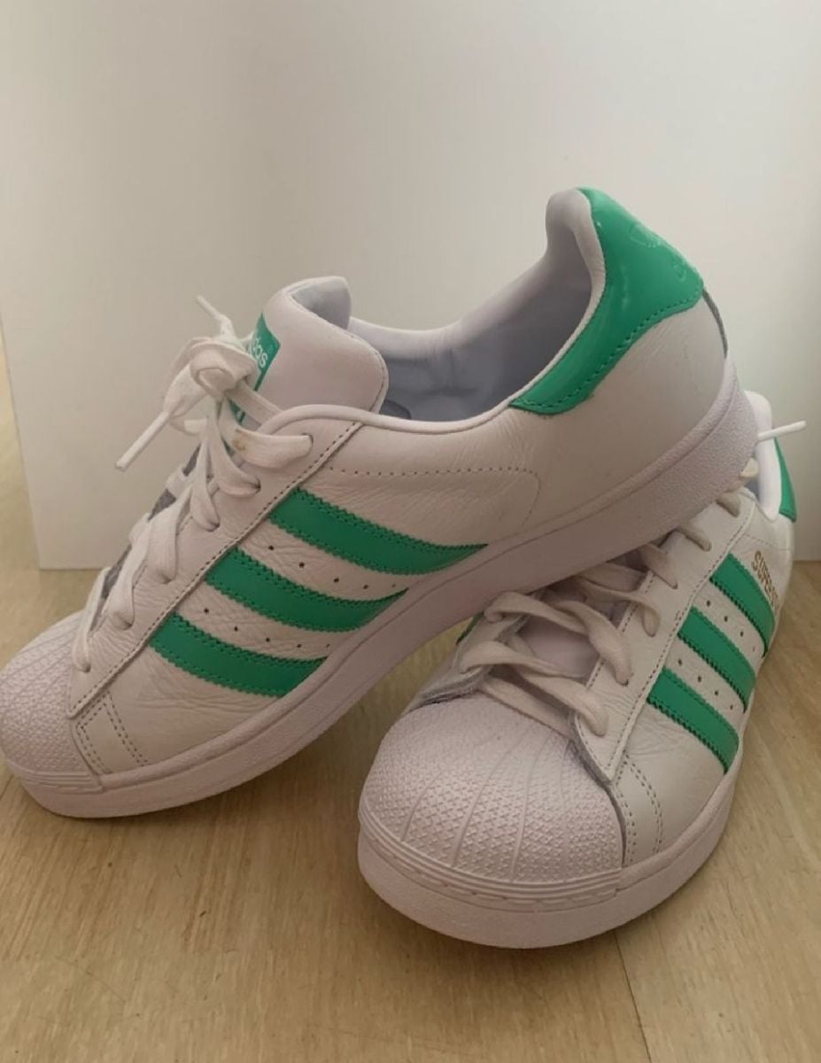 tenis adidas superstar verde agua