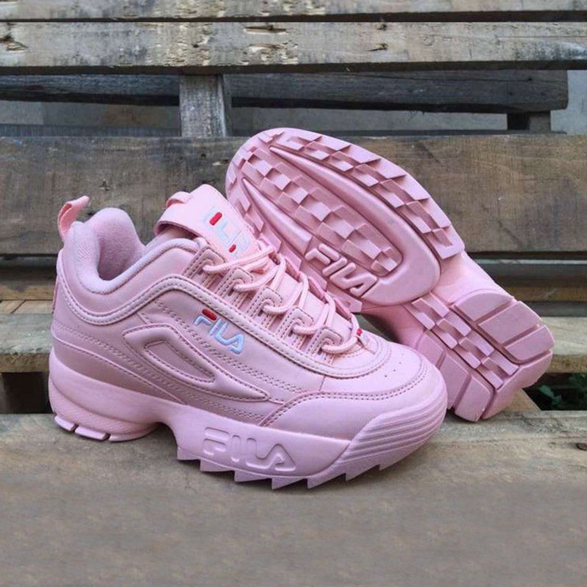 tenis fila feminino rosa original