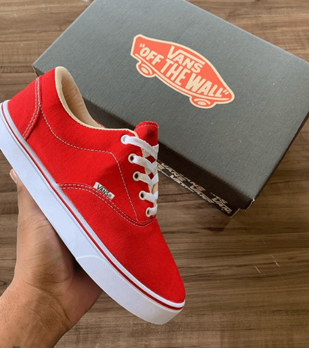 tenis vans vermelho authentic