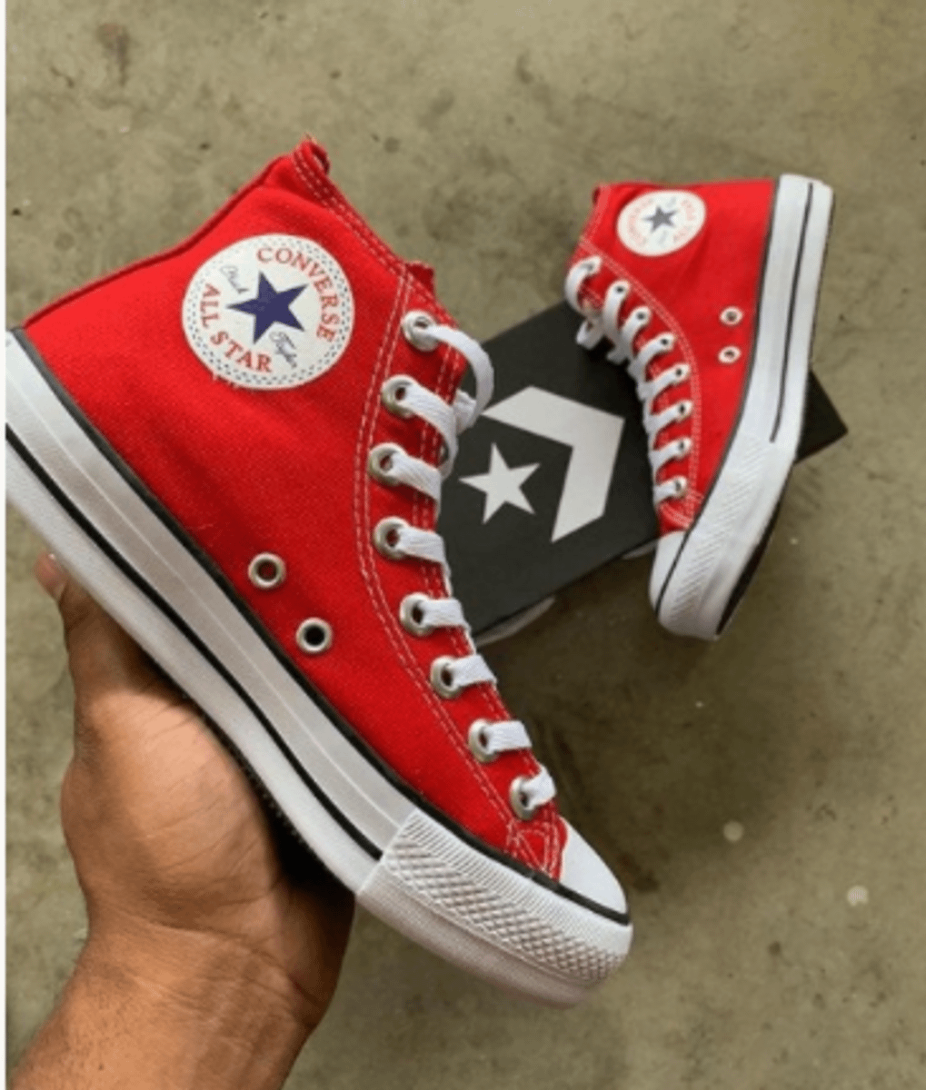 all star vermelho cano alto 36