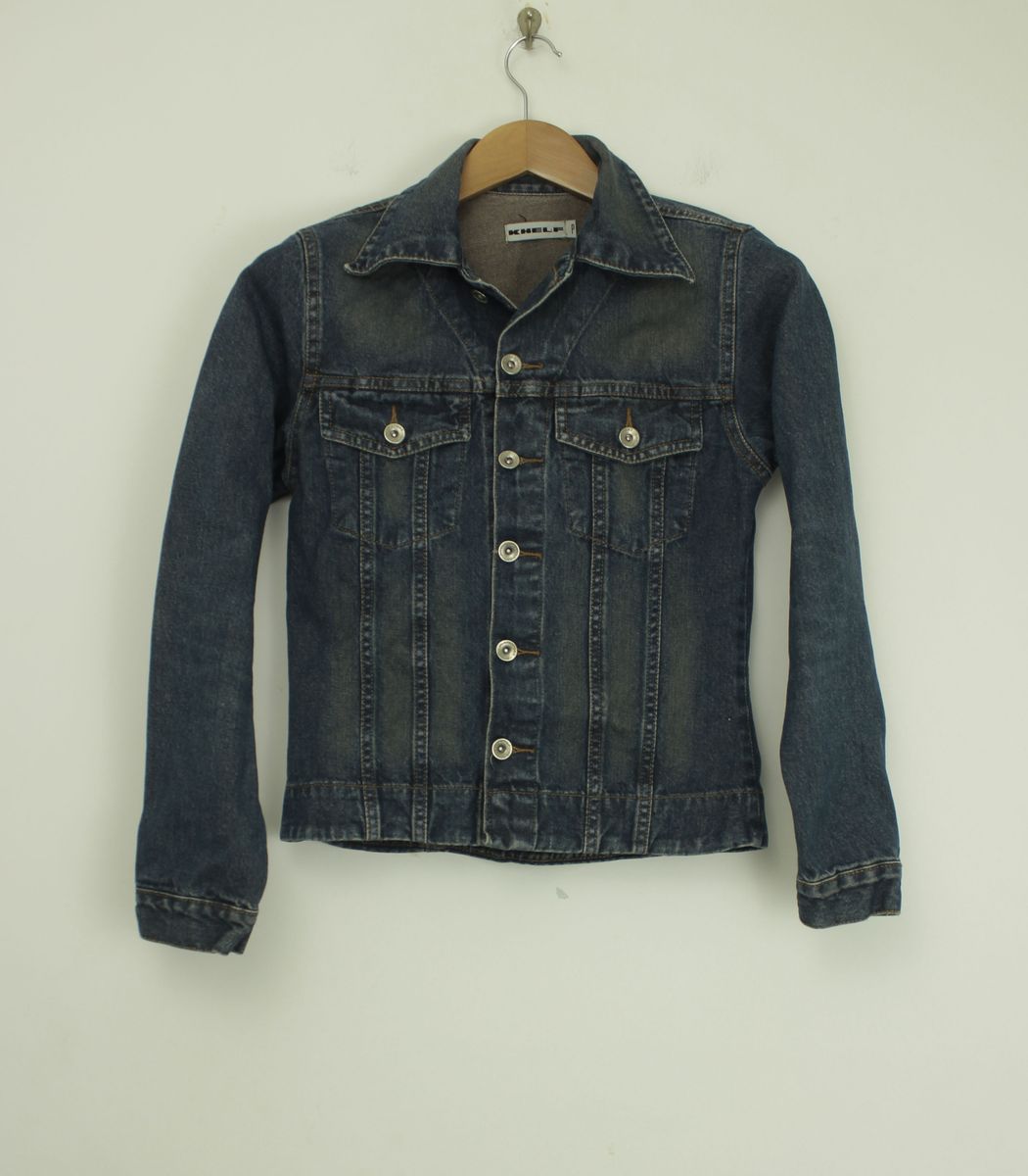 jaqueta jeans feminina khelf