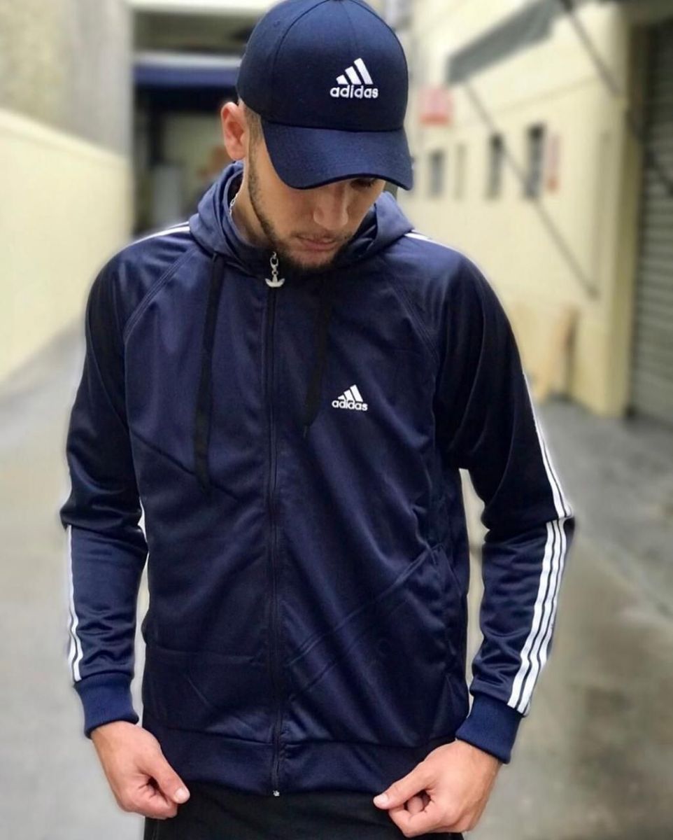 corta vento adidas azul marinho